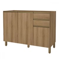 Balcão de Cozinha para Pia 120 Cm 3 Portas 2 Gavetas Castani 6123.3 - Indékes