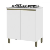 Armário de Cozinha para Cooktop 80 Cm 2 Portas Branco - Indékes