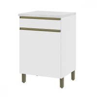 Armário de Cozinha 60 Cm 1 Porta 1 Gaveta 6123.12 Branco - Indékes