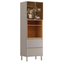 Paneleiro 2P Vidro 2G 219X70 cm MDF Proenca Nogueira Nude Prime Demartez