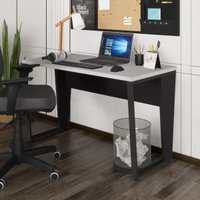 Escrivaninha Mesa de Escritório 120cm Multimóveis CR25327 Cinza/Preto