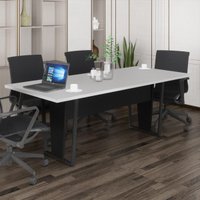 Mesa de Escritório Reunião 200cm Multimóveis CR25332 Cinza/Preto