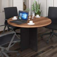 Mesa Escritório de Reunião 110cm Redonda Multimóveis CR25330 Sevilha/Preto