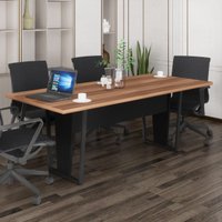 Mesa de Escritório Reunião 200cm Multimóveis CR25332 Sevilha/Preto