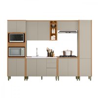 Cozinha 6 Pe&ccedil;as Balc&atilde;o sem Tampo e Torre Quente Allure Linea Brasil