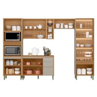 Cozinha 5 pe&ccedil;as com Torre Quente e Cristaleira Allure Linea Brasil