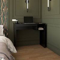 Mesa Escrivaninha Lugano 1 Nicho Preto Fosco - Panorama Móveis