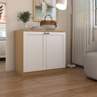 Sapateira Americana 2 Portas Savana/Branco - Panorama Móveis Sapateira Americana 2 Portas Savana/Branco - Panorama Móveis