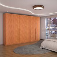 Guarda-Roupa Casal Colorado 6 Portas 8 Gavetas 100% Mdf Cinamomo - Panorama Móveis