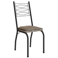 Cadeira Tubular Europa 262 Preto Assento Rattan ARTEF