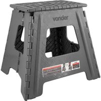 Banqueta Plástica Dobrável 360Mm Cinza Vonder