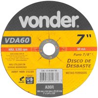 Disco Desbaste 180,0X6,4X22,23 Vda-60 Vonder