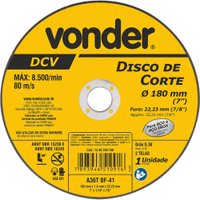 Disco Corte 180,0X1,6X22,23 Dcv Vonder
