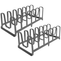 Kit 2 Suportes Organizadores de Tampas de Panela Copos Tábua