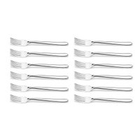 Jogo 12 Garfos de Mesa 18cm Aço Inox Brinox Siena Talheres