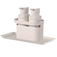 Bandeja Decorativa 27x12cm 2 Dispensers 500ml Sabonete Líqui