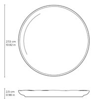 Jogo 6 Pratos Rasos Cerâmica Porto Brasil Verde 27,5cm Bio