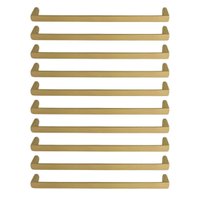 Kit 10 Puxadores de Gaveta Dourado Fosco 19,2cm Torralba Oei
