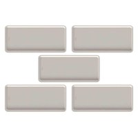 Kit 5 Bandejas Plásticas Flow 34x15cm Servir Restaurante Buf