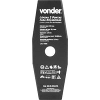 Lâmina 2 Pontas Para Roçadeira 255X25,4X2,0Mm Vonder