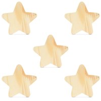 Kit 5 Ganchos Cabideiro de Madeira Pinus Pendurador Parede Formato Estrela Decorativo