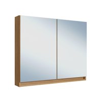 Armário Espelheira Para Banheiro Lívia 100% Mdf Com 2 Portas Freijo/Moscatel/Urbi