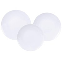 Aparelho de Jantar 12 Peças Tramontina Leonora Porcelana Branca Leve Cupê Mesa Posta Almoço Sobremesa