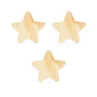 Kit 3 Ganchos Cabideiro de Madeira Pinus Pendurador Parede Formato Estrela Decorativo Kit 3 Ganchos Cabideiro de Madeira Pinus Pendurador Parede Formato Estrela Decorativo