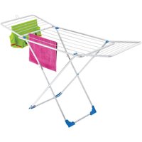 Kit 1 Varal de Chão Dobrável Grande e 36 Prendedores Pregador de Roupas Preto