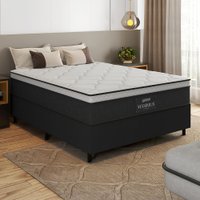 Cama Box Baú Lateral Queen Gazin Colchão com Molas Ensacadas 158x198x68cm Maximus - cinza/preto Cama Box Baú Lateral Queen Gazin Colchão com Molas Ensacadas 158x198x68cm Maximus - cinza/preto