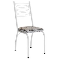 Cadeira Tubular Europa 262 Branco Assento Madeira Cedro ARTEF