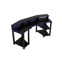 Mesa Computador Casal Gamer ME4167 Preto/Azul - Tecno Mobili