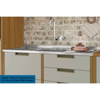 Kit Cozinha Modulada 6 Peças Imperatriz (2Aéreos+2Balcões+1Paneleiro) C6P48 Freijo/Off White - Nesher