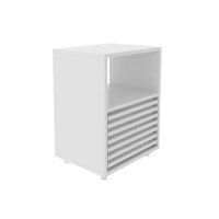 Mesa de Cabeceira Solteiro CM-8042 c/ 1 Gaveta Branco - Tecno Mobili
