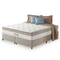 Conjunto Box King Bege Zidi Houston Molas Ensacadas Pillow In 193x203x65cm