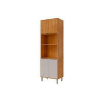 Torre Quente de Cozinha Paneleiro Divina c/ 4 Portas e 2 Nichos p/ Forno 70cm Cinamomo/Off White - MGM