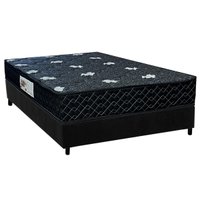 Cama Box Casal: Colchão Ortopédico Paropas AG65 Sofistic Gray + Base CRC Suede Black (138x188)