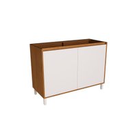 Balcão de Cozinha Denver PH 3111 c/ 2 Portas s/ Tampo 120cm Freijo Rocks/Branco - Herval