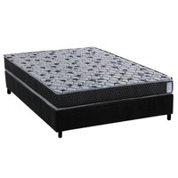 Cama Box Casal: Colchão Ortopédico Herval AG65 Vitre + Base CRC Suede Black (138x188)