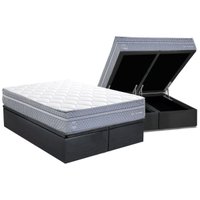 Conjunto Box Baú King: Colchão Molas Herval Maxspring C1780 + Base CRC Suede Gray (193x203)