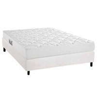 Cama Box Casal: Colchão Espuma D45 Herval Top + Base CRC Corano White (138x188)