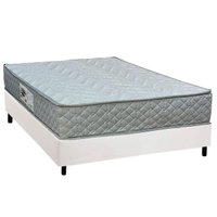 Conjunto Box Casal: Colchão Espuma Paropas D45 Pasquale Gray + Base CRC Corano White (138x188)