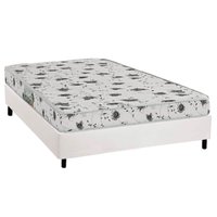 Conjunto Box Casal: Colchão Espuma Herval D23 Sonum Liso + Base CRC Corano White (138x188)