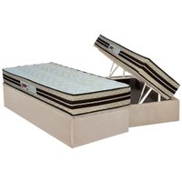 Cama Box Baú Solteiro: Colchão Anatômico Paropas AG65 Confort New + Base CRC Suede Clean (88x188)