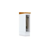 Gabinete de Cozinha Modulado Balcão c/ Tampo Americana Porta Toalha 20cm Branco - Henn