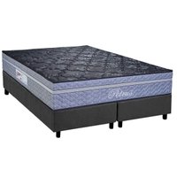 Conjunto Box King: Colchão Molas Paropas Ensacadas Petrus Grafite + Base CRC Suede Gray (193x203)