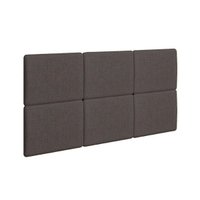 Painel de Cama Box Estofada Modulada Lucca (3un) Casal/Queen - Linho Grafite - Rufato