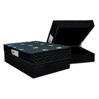 Colchão Casal Espuma Compact AG 65 / Sofistic Gray + Base CRC Suede Black (138x188) - Paropas