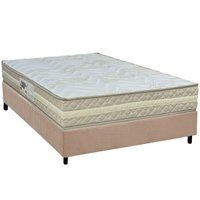 Conjunto Box Casal: Colchão Espuma Paropas AG65 Master Clean + Base CRC Suede Clean (138x188)