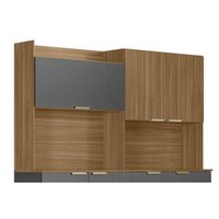 Kit de Cozinha Compacta Pitaya c/ 7 Portas e 2 Gavetas 178cm Amendola/Nude Prime TX - Demóbile
